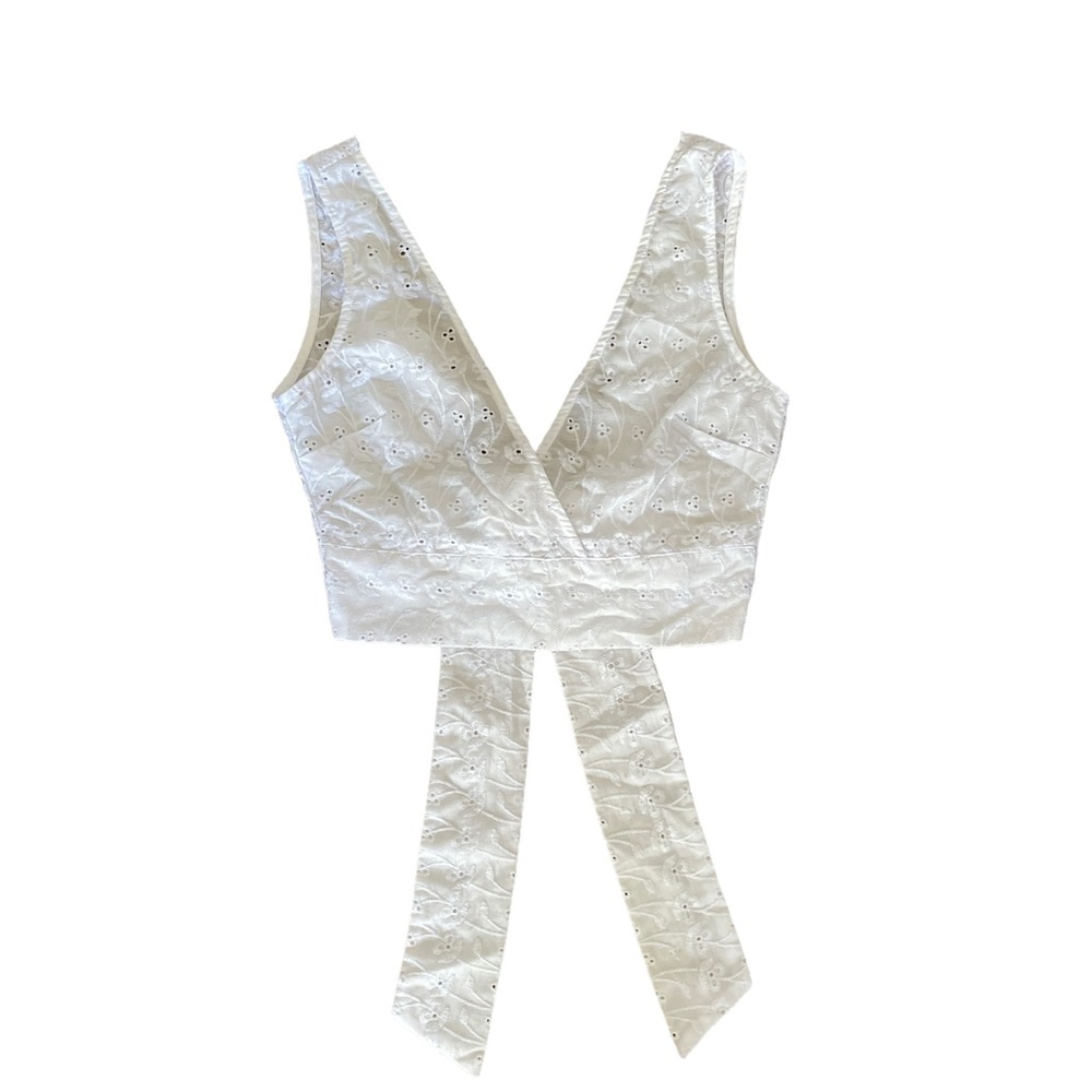 LA Hearts Eyelet Crop Top